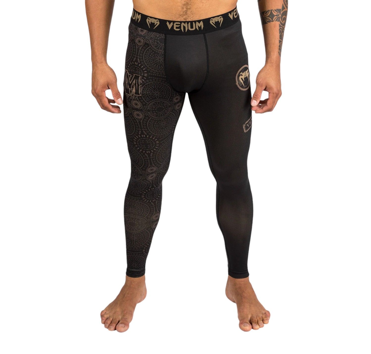 Тайтсы &quot;Venum Santa Muerte Dark Side&quot;, Men&#39;s, Black/Brown, VENUM