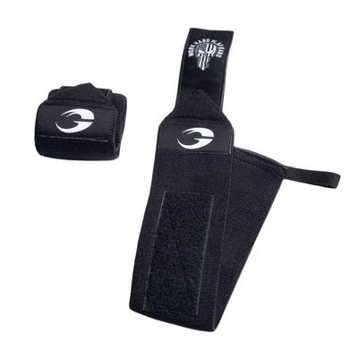 Кистевые бинты "Hardcore Wrist Wraps 18 inch", BLack/White, Gasp