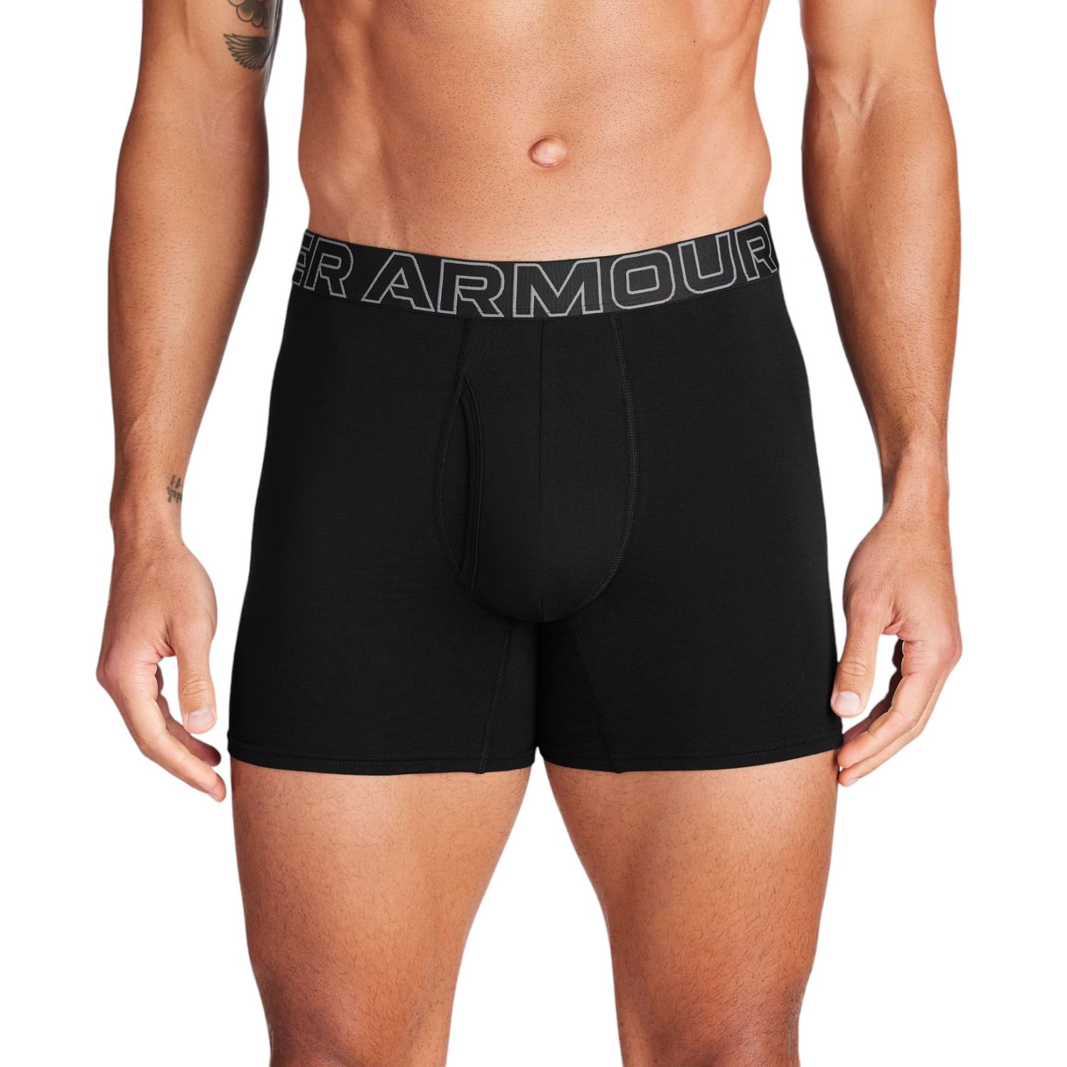 Нижнее белье &quot;UA Performance Cotton 6&quot; 3-Pack Boxerjock®&quot;, Men&#39;s, Black, Under Armour