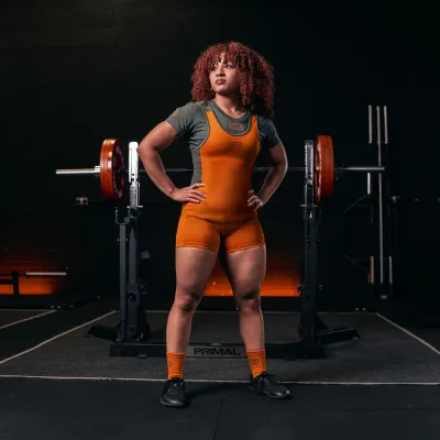 Комбинезон &quot;Forge&quot;, Powerlifting Singlet 2024, Women&#39;s, Orange, SBD