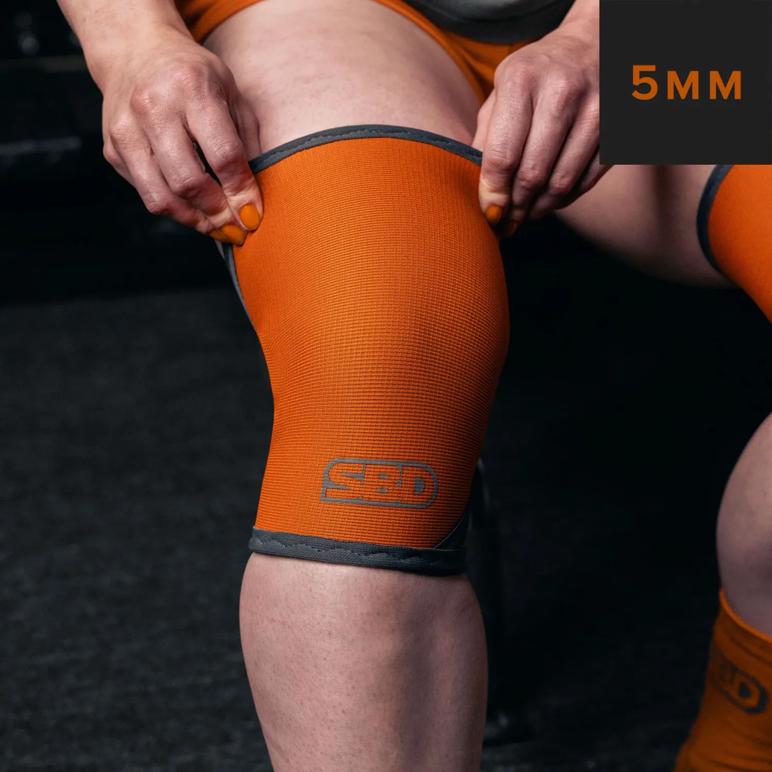 Наколенники тяжелоатлетические Weightlifting Knee Sleeves &quot;Forge&quot;, 5 мм, Orange, SBD