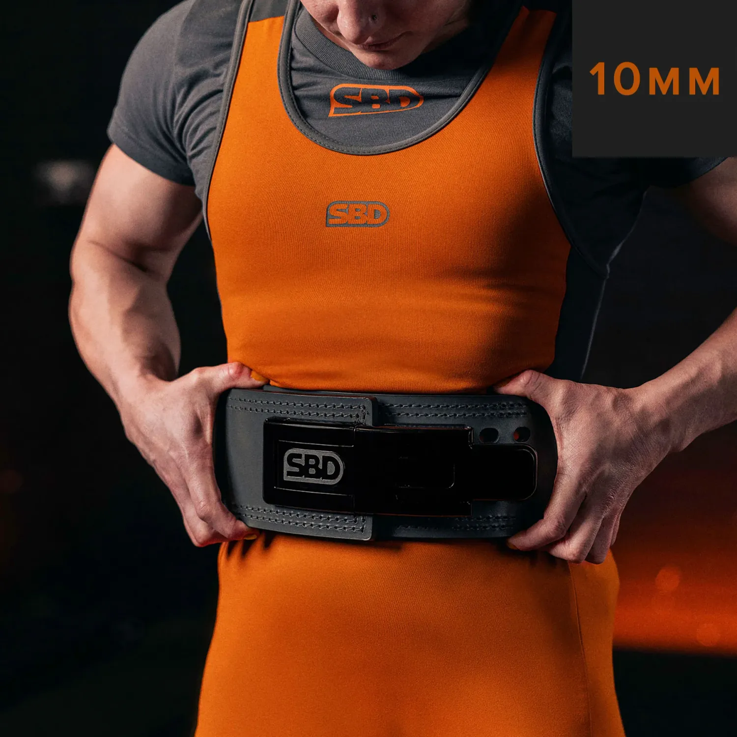 Пояс &quot;SBD Powerlifting&quot; 10mm, Forge, Grey/Black,  SBD