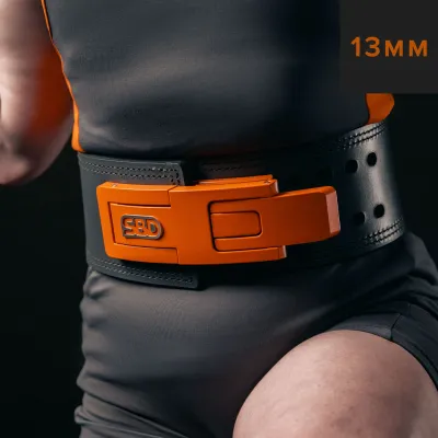 Пояс &quot;SBD Powerlifting&quot; 13mm, Forge, Grey/Orange, SBD