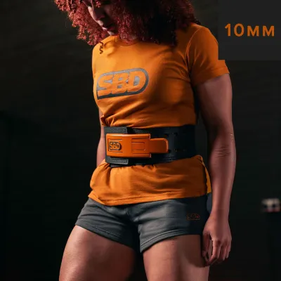 Пояс &quot;SBD Powerlifting&quot; 10mm, Forge, Grey/Orange,  SBD