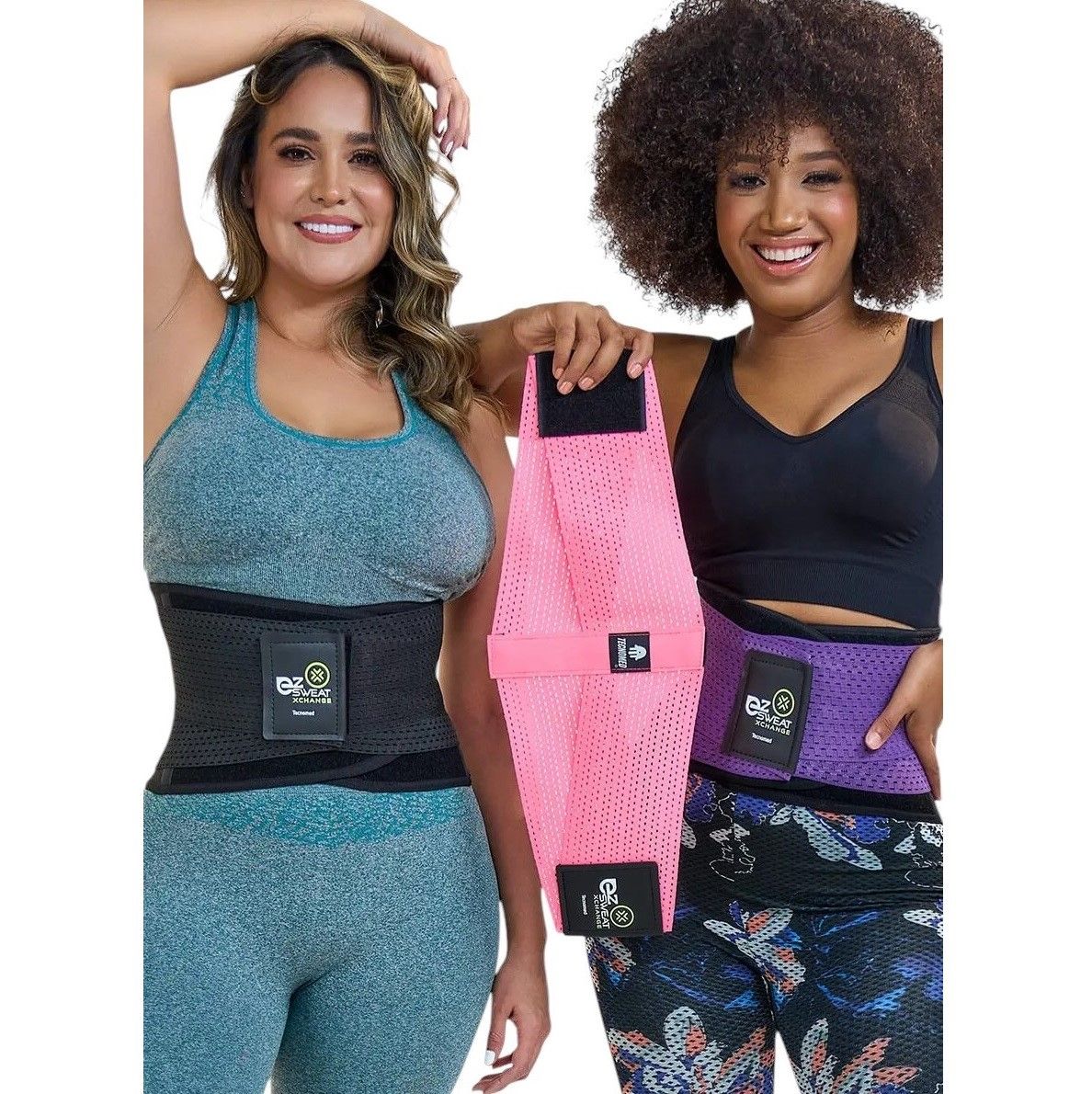 Пояс-корсет &quot;EZ Sweat XChange 3-in-1&quot;, Black/Purple/Neon Pink, Tecnomed
