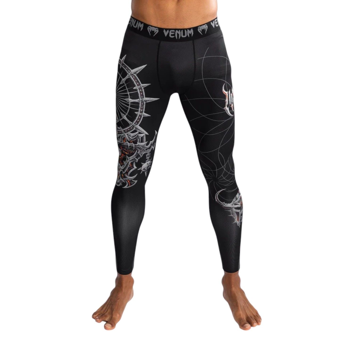 Тайтсы &quot;GLADIATOR 5.0 Spats&quot;, Men&#39;s, Black/Silver, VENUM