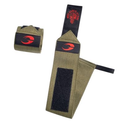 Кистевые бинты &quot;Hardcore Wrist Wraps 18 inch&quot;, Green/Red, Gasp