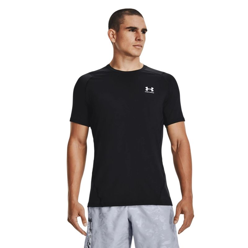 Рашгард &quot;HG Fitted Short Sleeve&quot;, Men&#39;s, Black, Under Armour