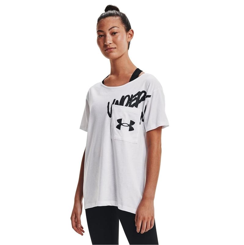 Футболка &quot;Oversized Wordmark Graphic T-Shirt&quot;, Women&#39;s, White, Under Armour