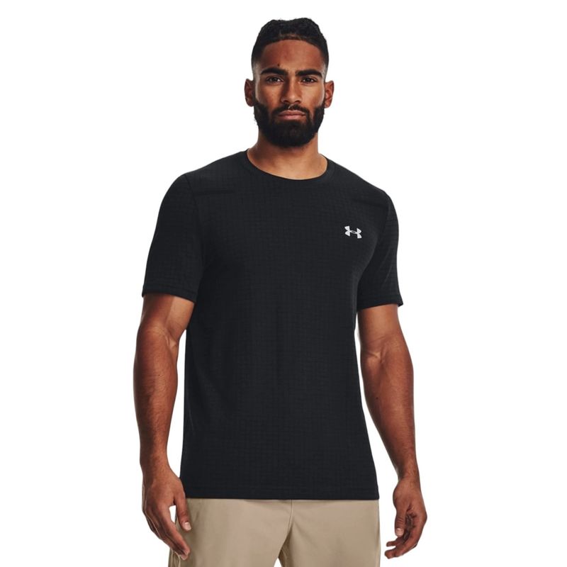 Футболка UA &quot;Seamless Grid Short Sleeve&quot;, Men&#39;s, Black, Under Armour
