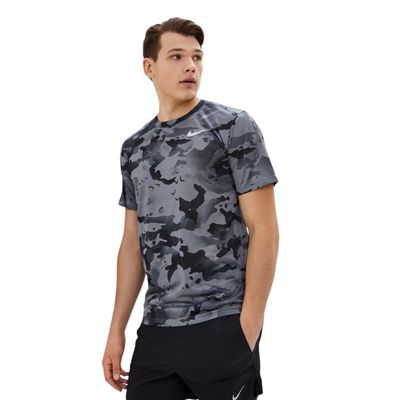 Футболка &quot;Nk Dry Tee Leg Camo Aop&quot;. Black/Grey, NIKE