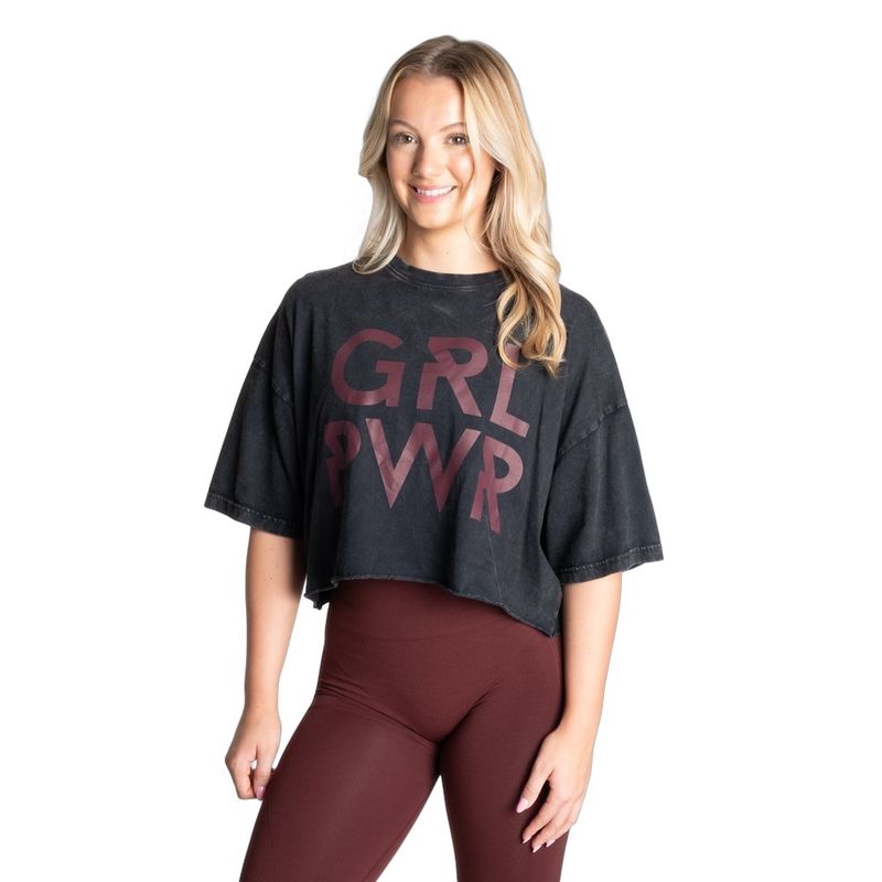 Топ &quot;Grl Pwr Tee&quot;, Acid Washed Black, Better Bodies