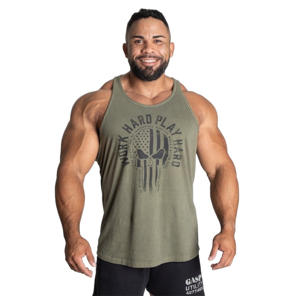 Майка &quot;Skull t-back&quot;, Acid Washed Green, Gasp
