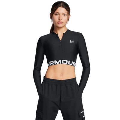 Рашгард &quot;HeatGear Rib 1/4 Zip LS&quot;, Black, Under Armour