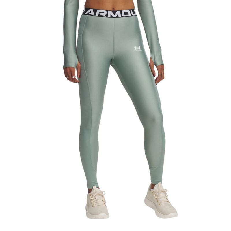 Леггинсы &quot;HeatGear Rib Legging&quot;, Silica Green, Under Armour