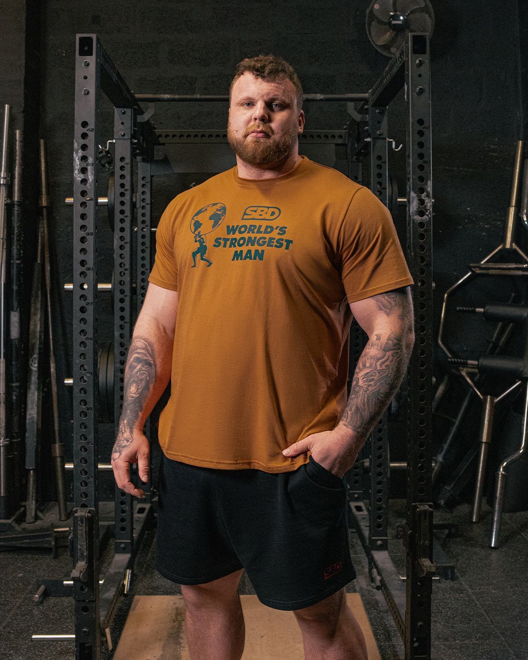 Футболка &quot;World’s Strongest Man 2025&quot;, Men&#39;s, Rust, SBD