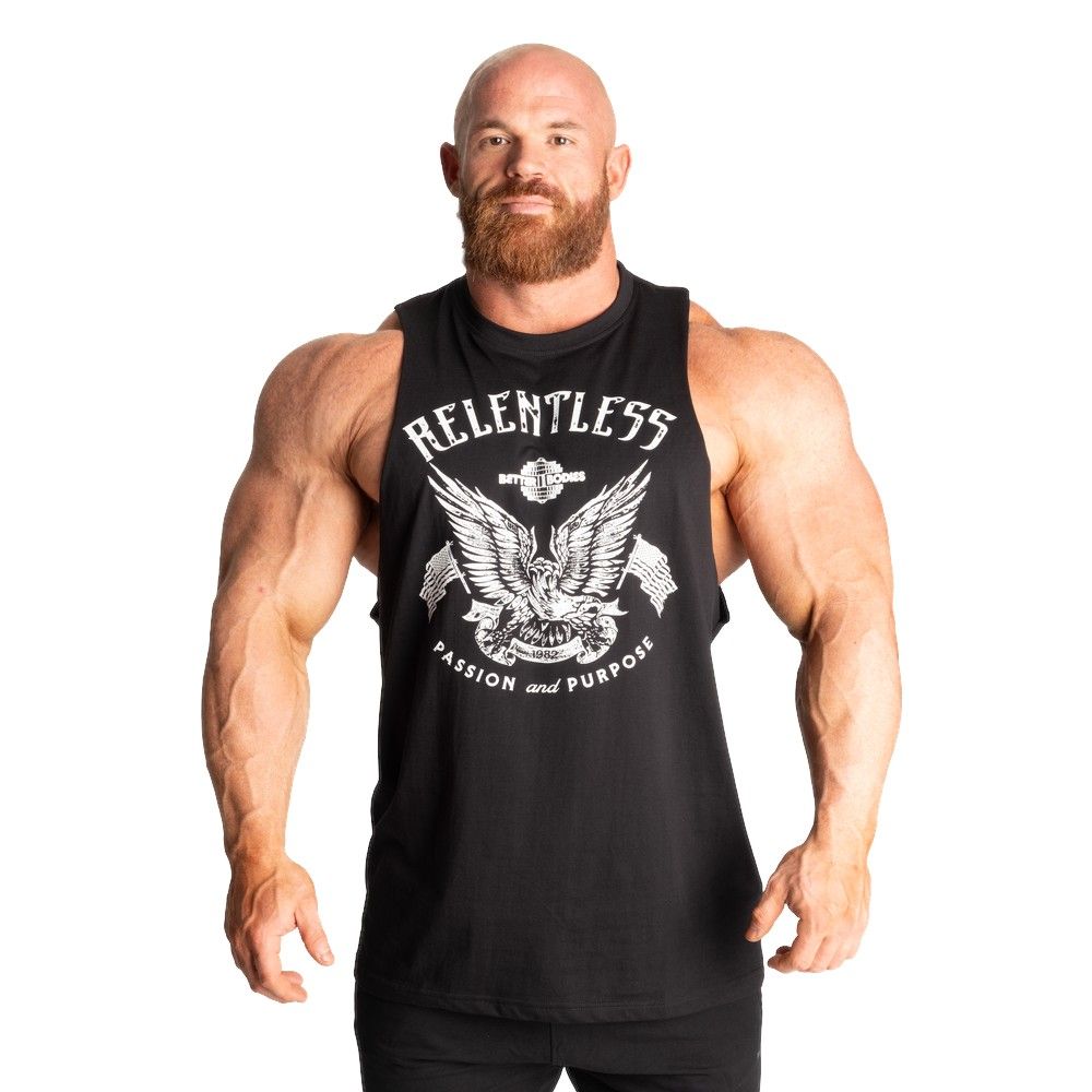 Майка &quot;Relentless Cut Out Tank&quot;, Black/White, Better Bodies