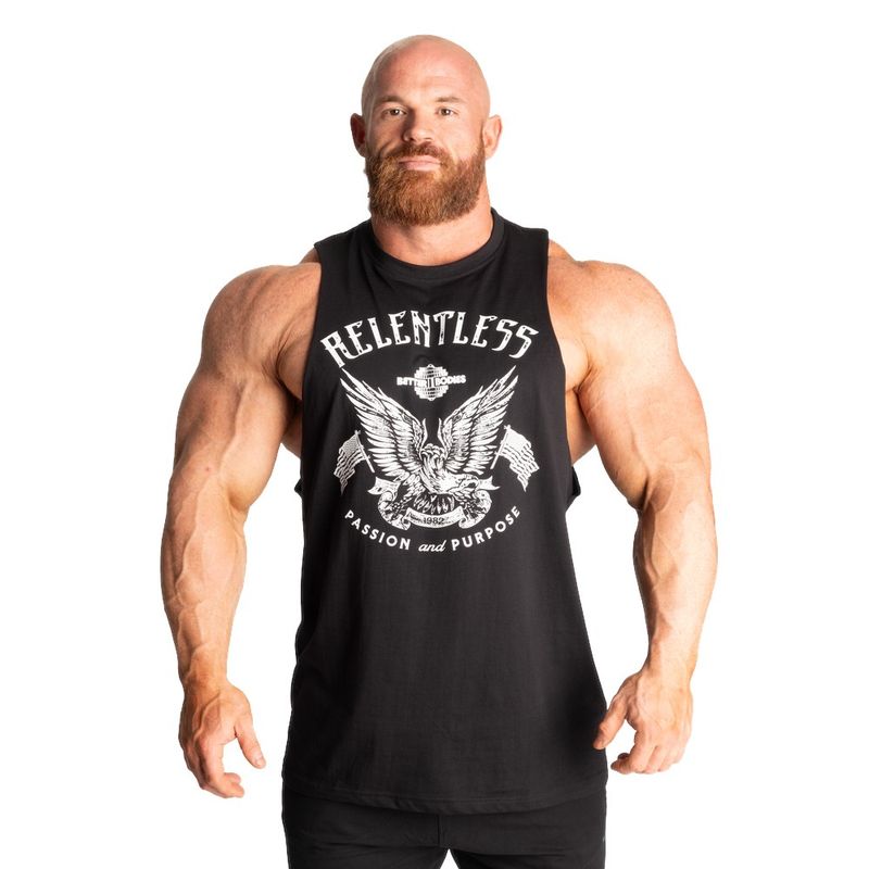 Майка &quot;Relentless Cut Out Tank&quot;, Black/White, Better Bodies