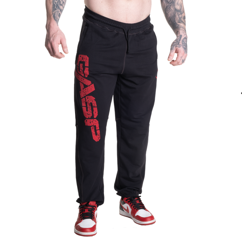Брюки "Vintage Sweatpants", Black/Red, Gasp