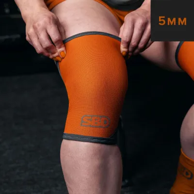 Наколенники тяжелоатлетические Weightlifting Knee Sleeves "Forge", 5 мм, Orange, SBD
