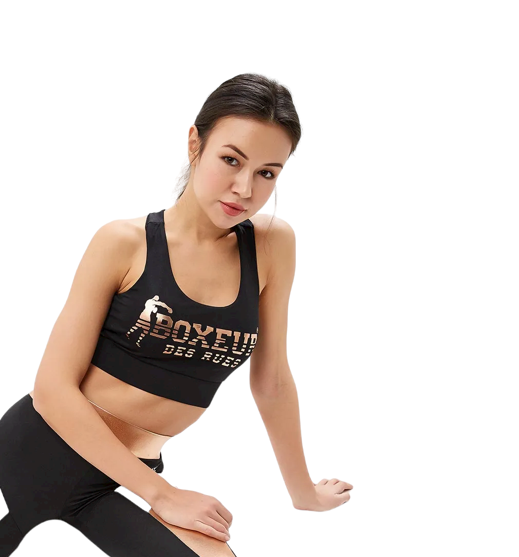 Топ "Lady Sporty Tank-T", Black/Gold, Boxeur Des Rues
