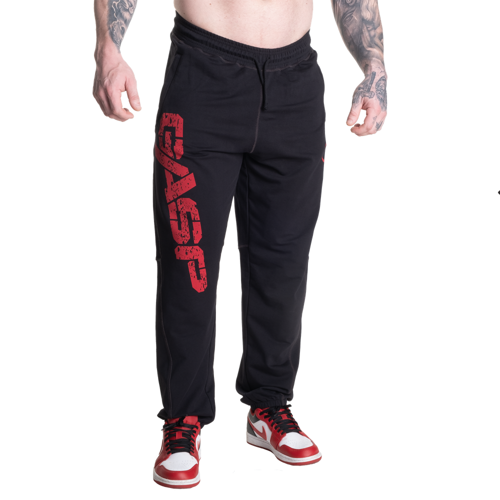 Брюки "Vintage Sweatpants", Black/Red, Gasp