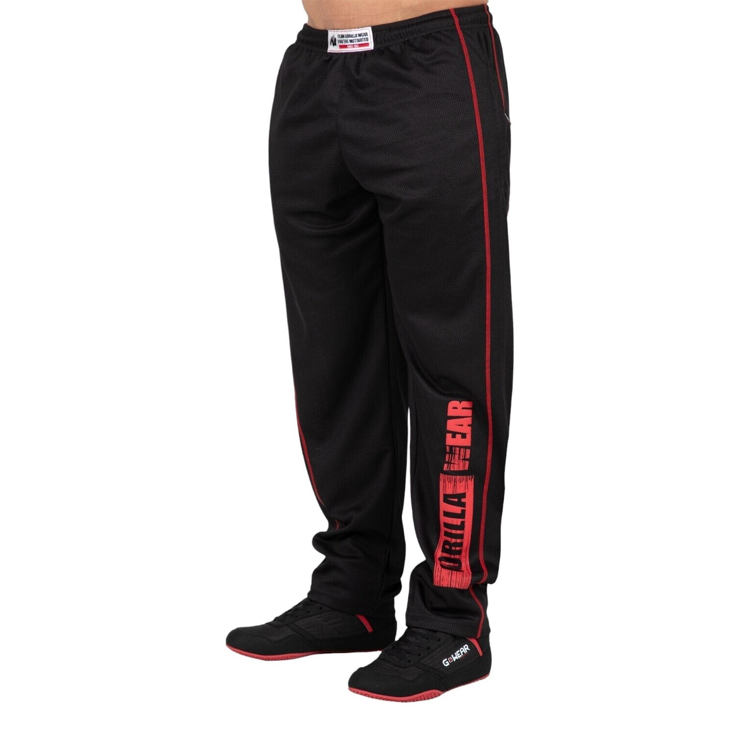 Брюки "Wallace", Black/Red, GorillaWear