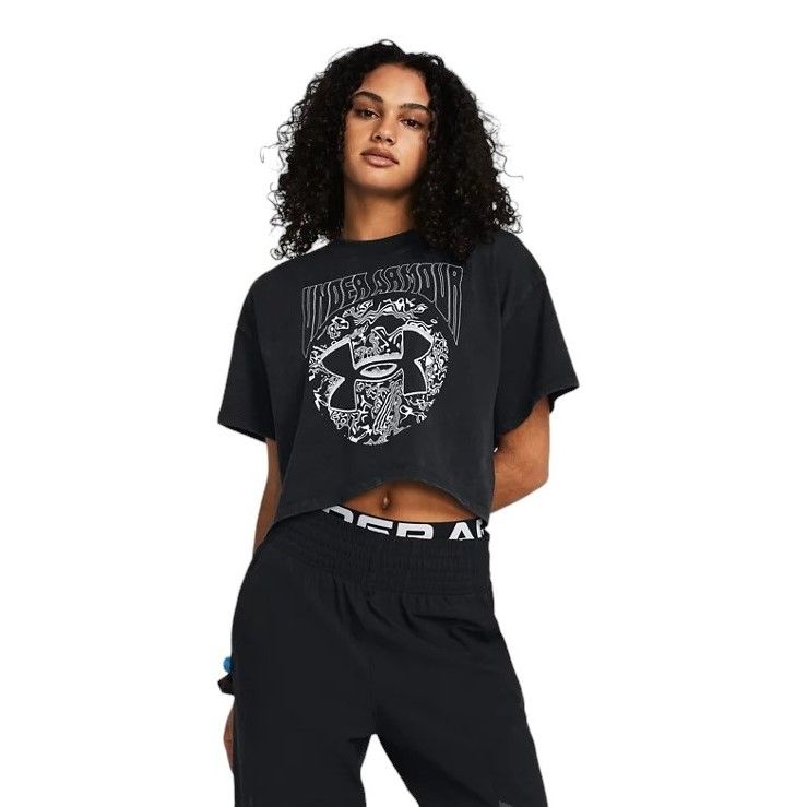Футболка "UA Heavyweight Dusk to Dawn Crop Short Sleeve", Women's, Black, Under Armour