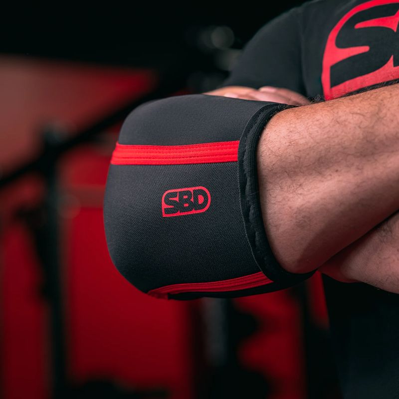 Налокотники "Elbow Sleeves - Standard 2024", 5-7mm, Black/Red, SBD