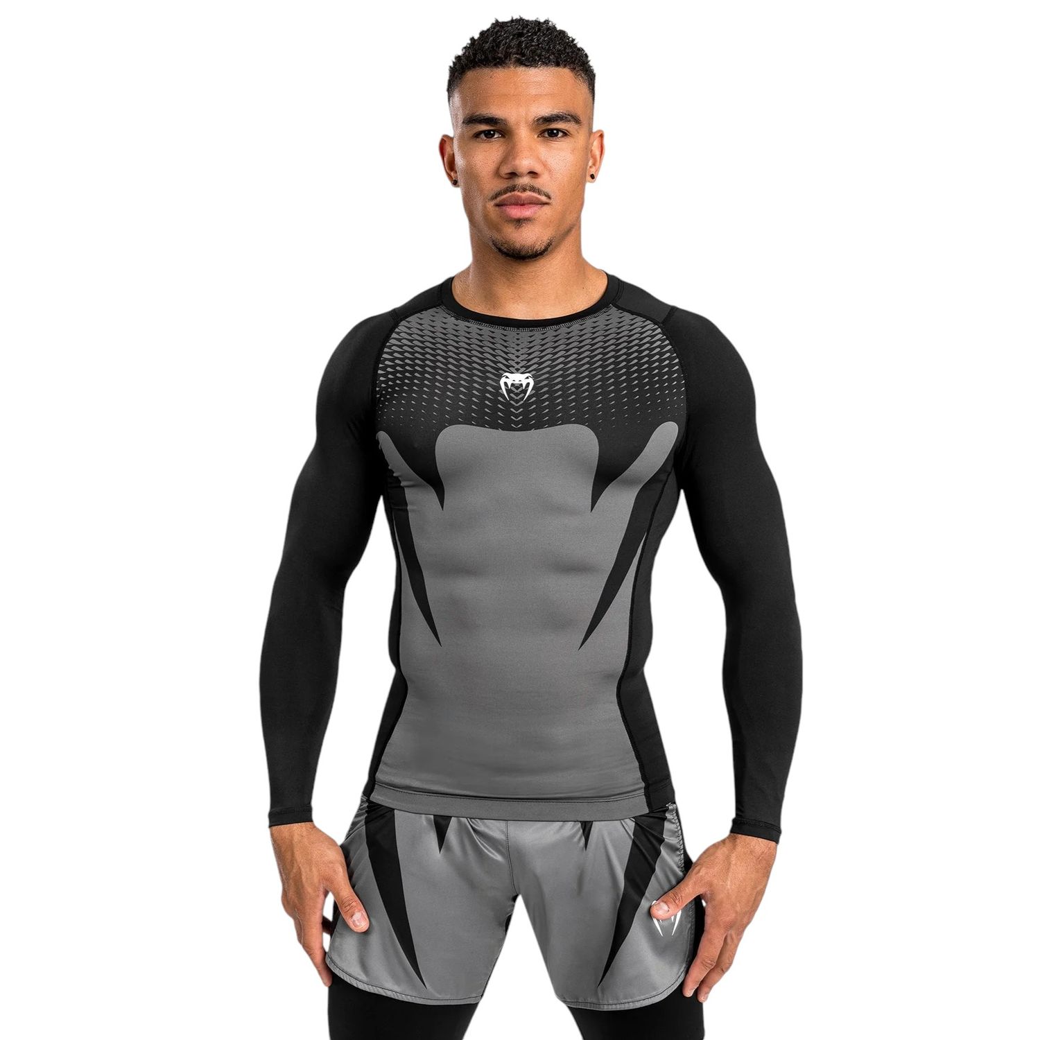 Рашгард "Attack Long Sleeve Rashguard", Men's, Black/Grey, VENUM