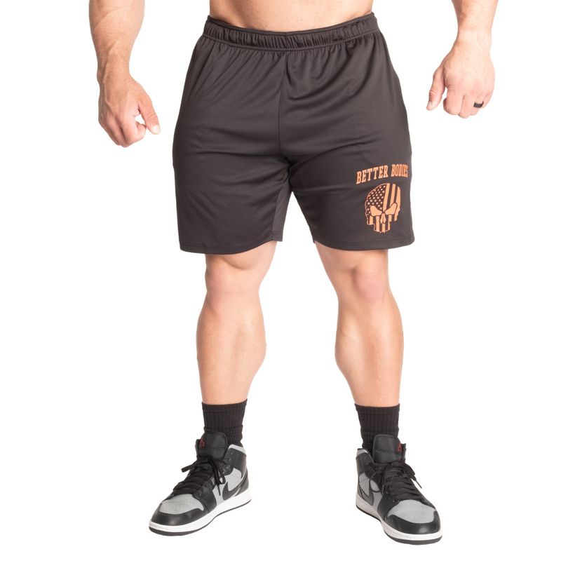 Шорты "Skull Function Shorts", Black/Flame, Better Bodies