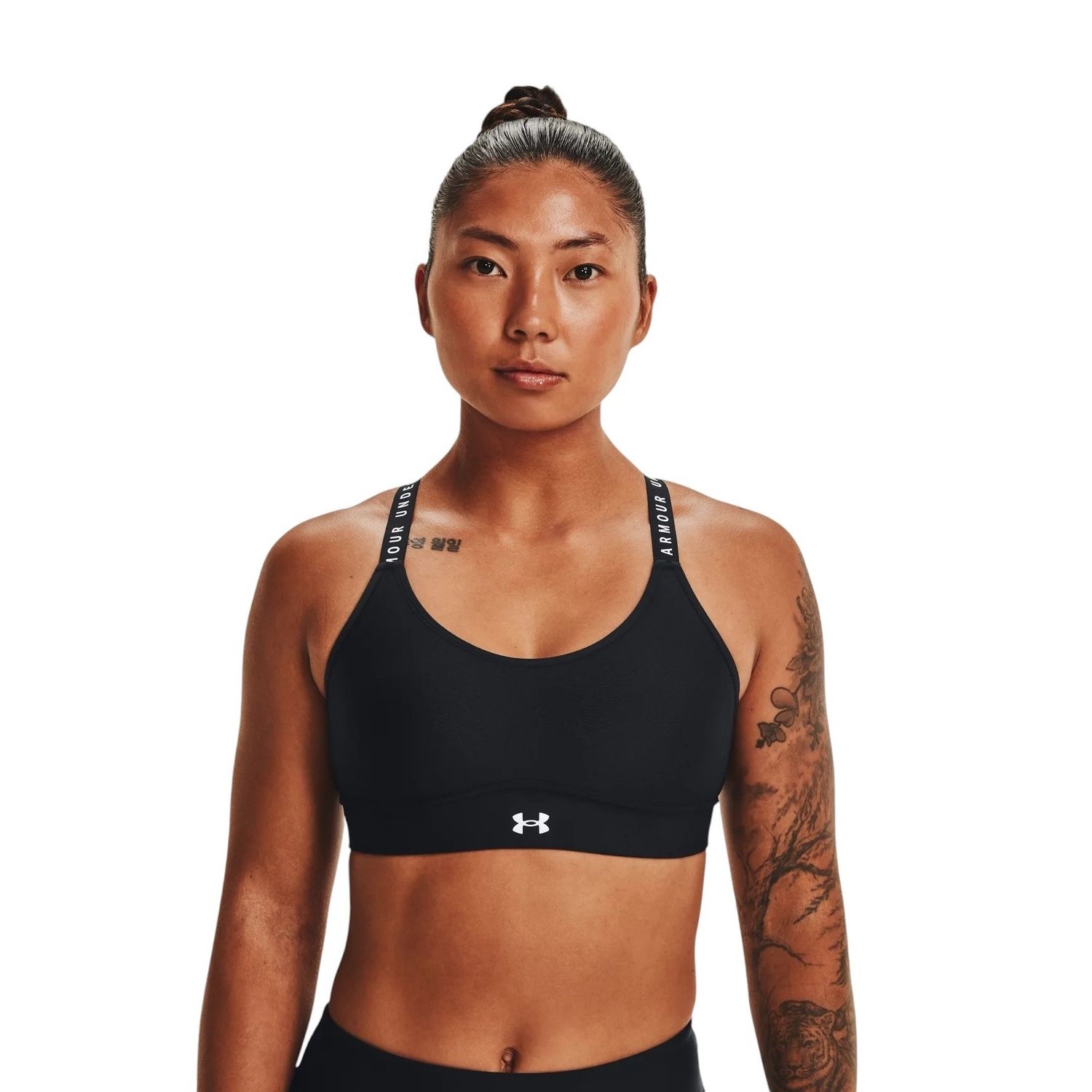 Топ "UA Infinity Mid Covered Sports Bra", Women's, Black, Under Armour