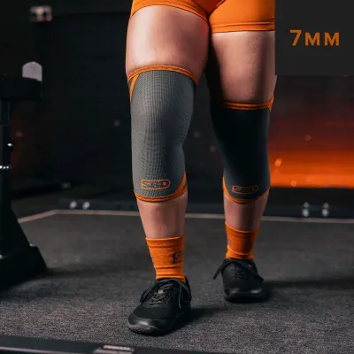 Наколенники Powerlifting Knee Sleeves "Forge", 7 мм, Grey, SBD
