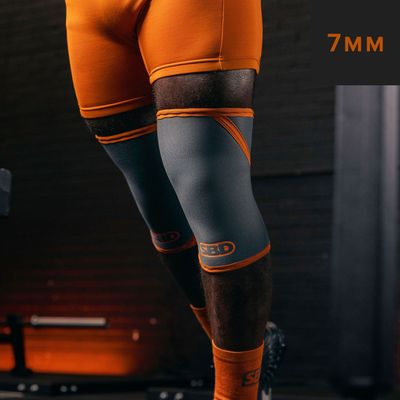 Наколенники для пауэрлифтинга "Forge", 7 мм, Grey, SBD