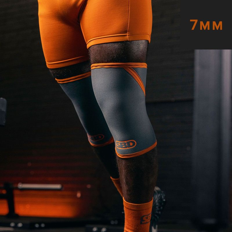 Наколенники для пауэрлифтинга "Forge", 7 мм, Grey, SBD