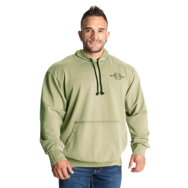 Худи "Washed Hoodie", Acid washed green, Better Bodies
