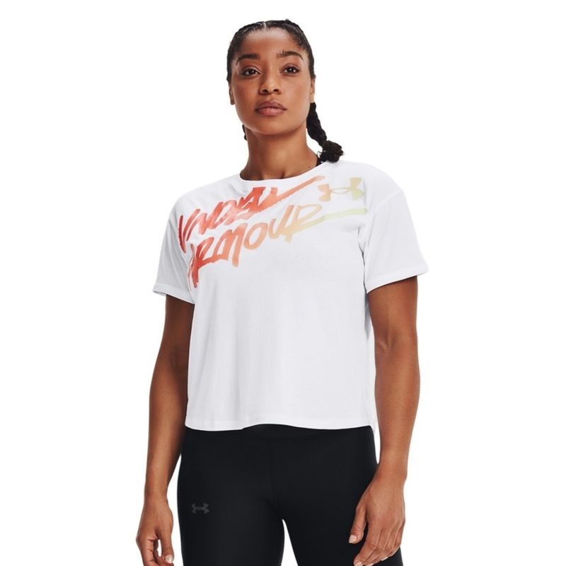 Футболка "Live Chroma Graphic Tee", Women's, White, Under Armour