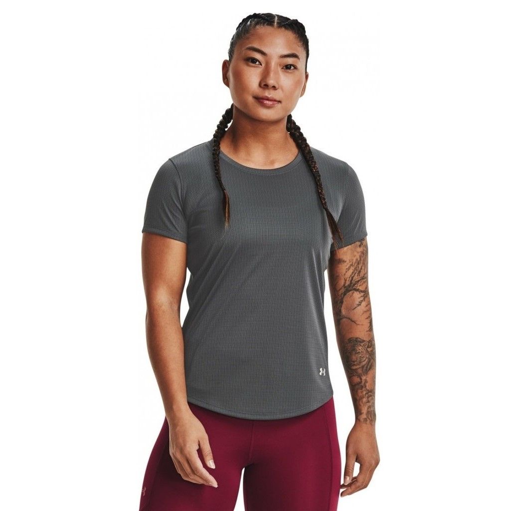 Футболка "Speed Stride 2.0 T-Shirt", Women's, Pitch Grey/Reflective, Under Armour