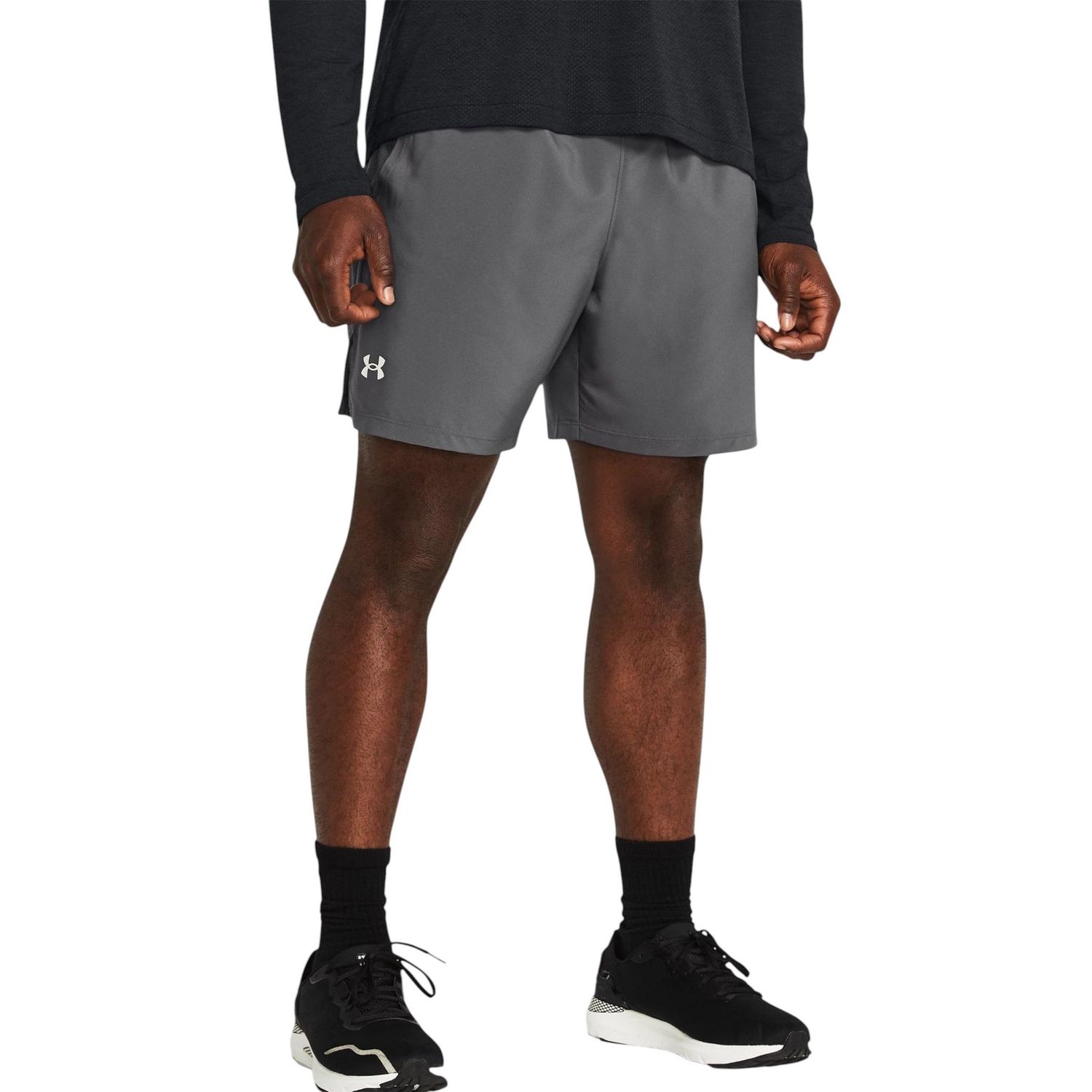 Шорты "UA Launch 7' Shorts", Men's, Castlerock/White/Reflective, Under Armour