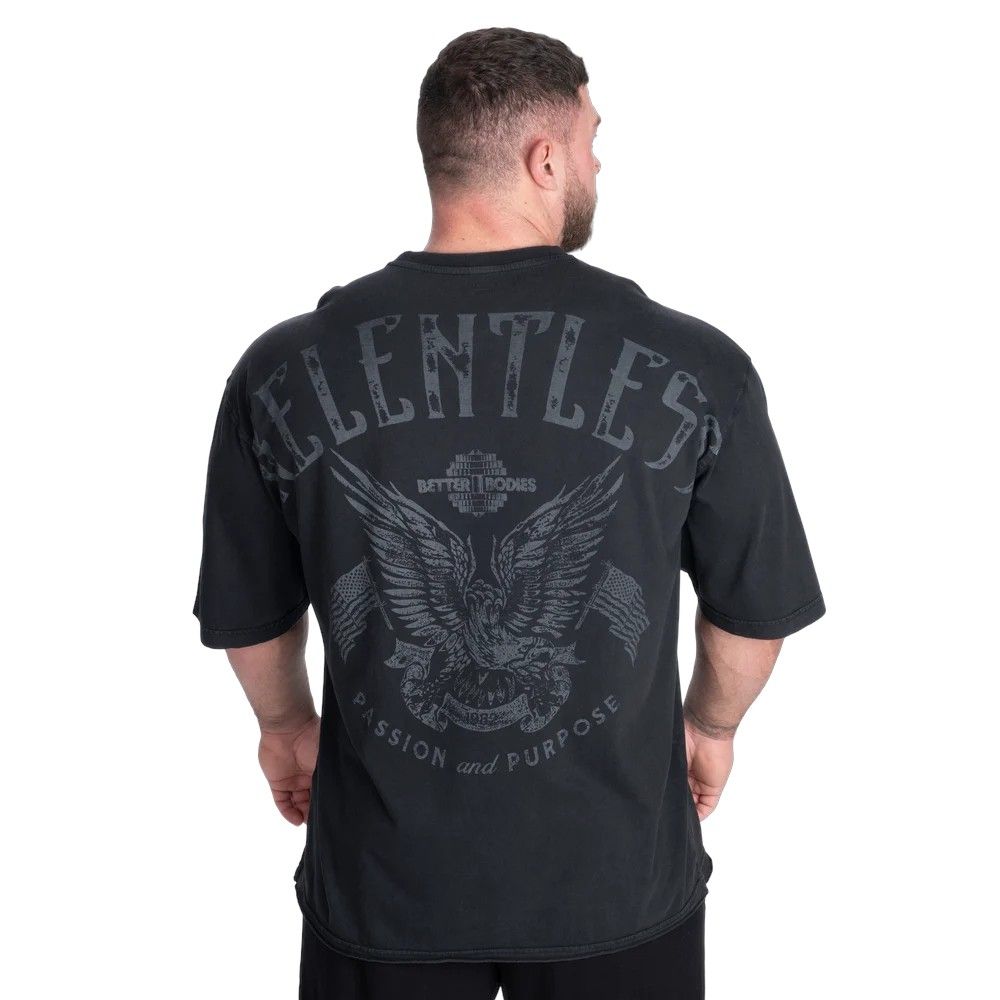 Футболка "Relentless Iron Tee", Washed Black, Better Bodies