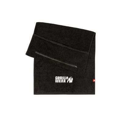 Полотенце "Zip Pocket Gym Towe", 50*100cm, Black, GorillaWear