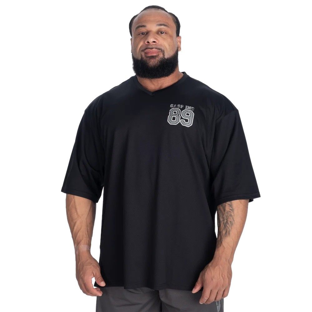 Футболка "V-Neck Mesh Iron Tee", Black, Gasp