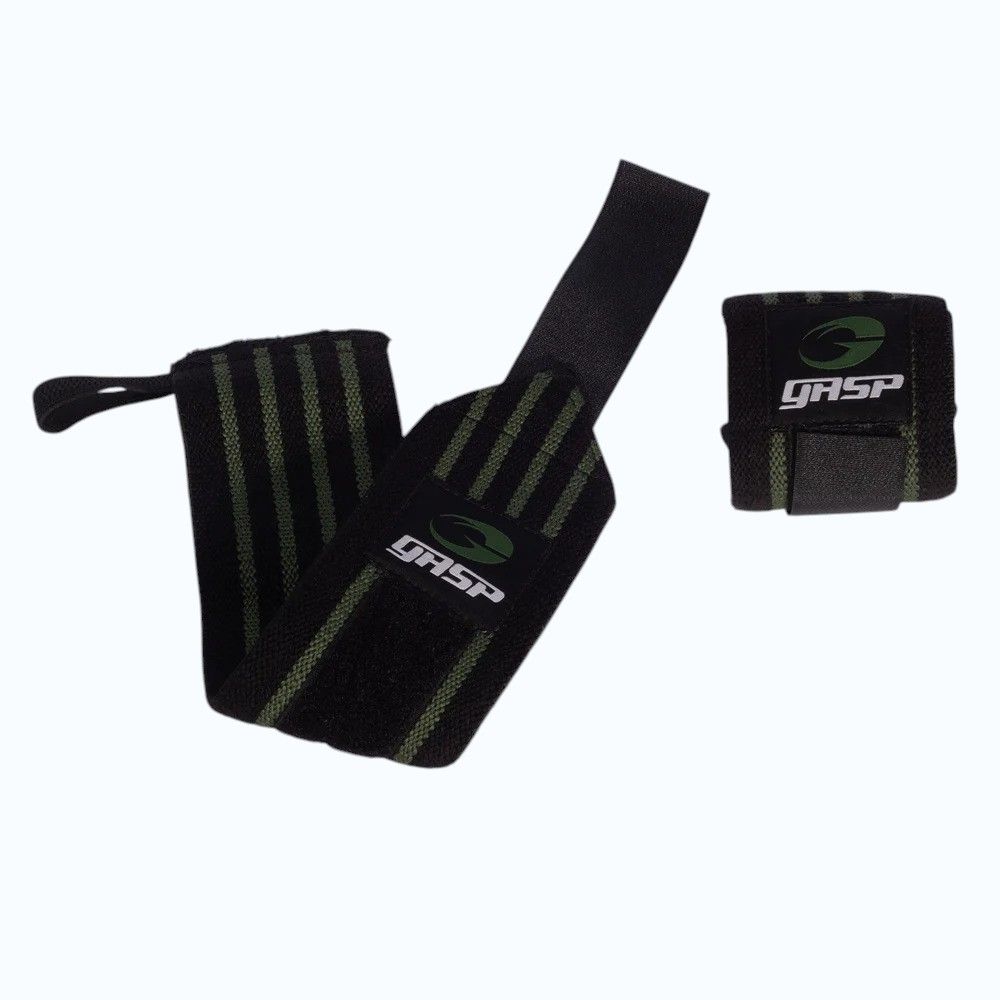 Кистевые бинты "Hardcore Wrist Wraps", Black/Green, Gasp