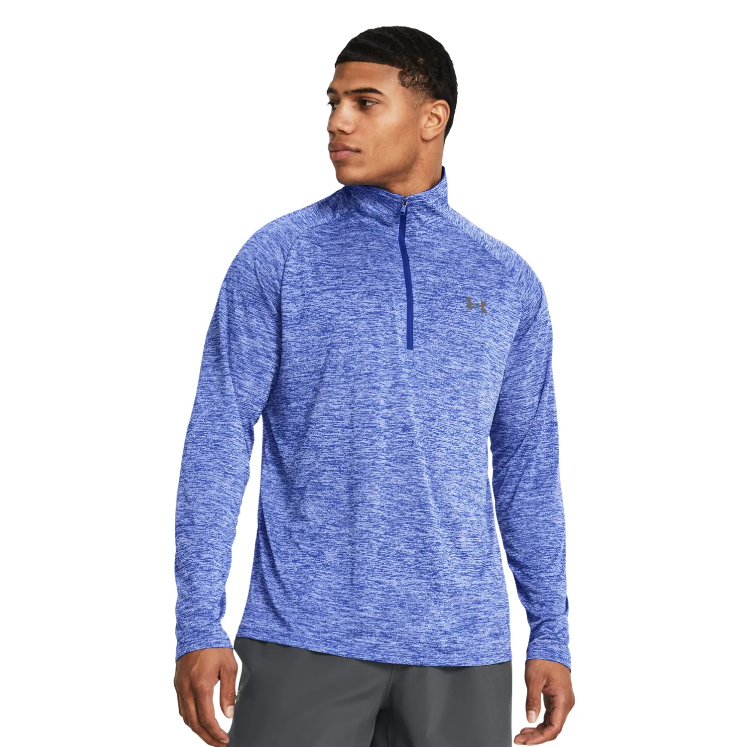 Рашгард "Tech 2.0 1/2 Zip", Men's, Blue, Under Armour