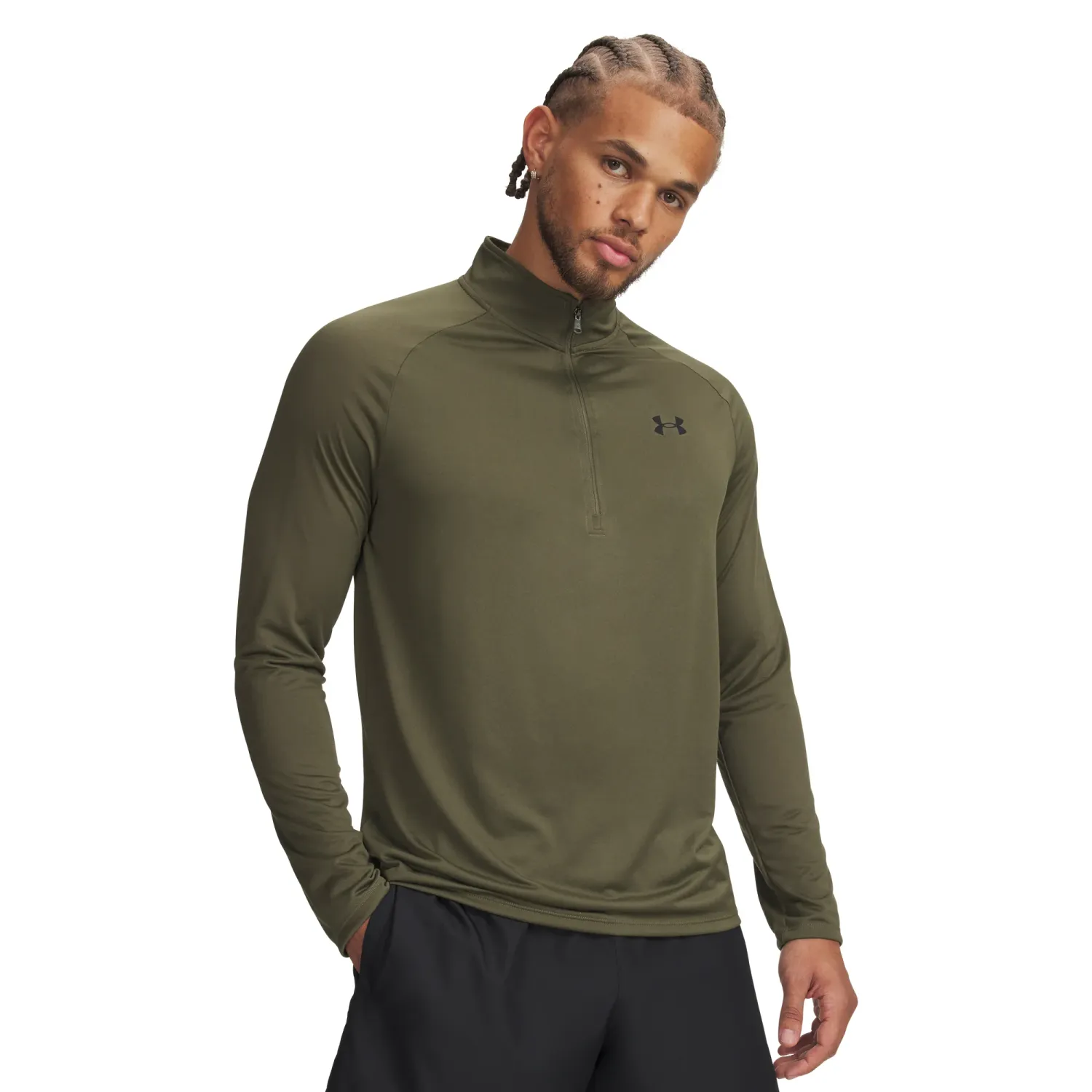 Лонгслив "UA Tech 2.0 1 2 Zip" Under Armour, Olive