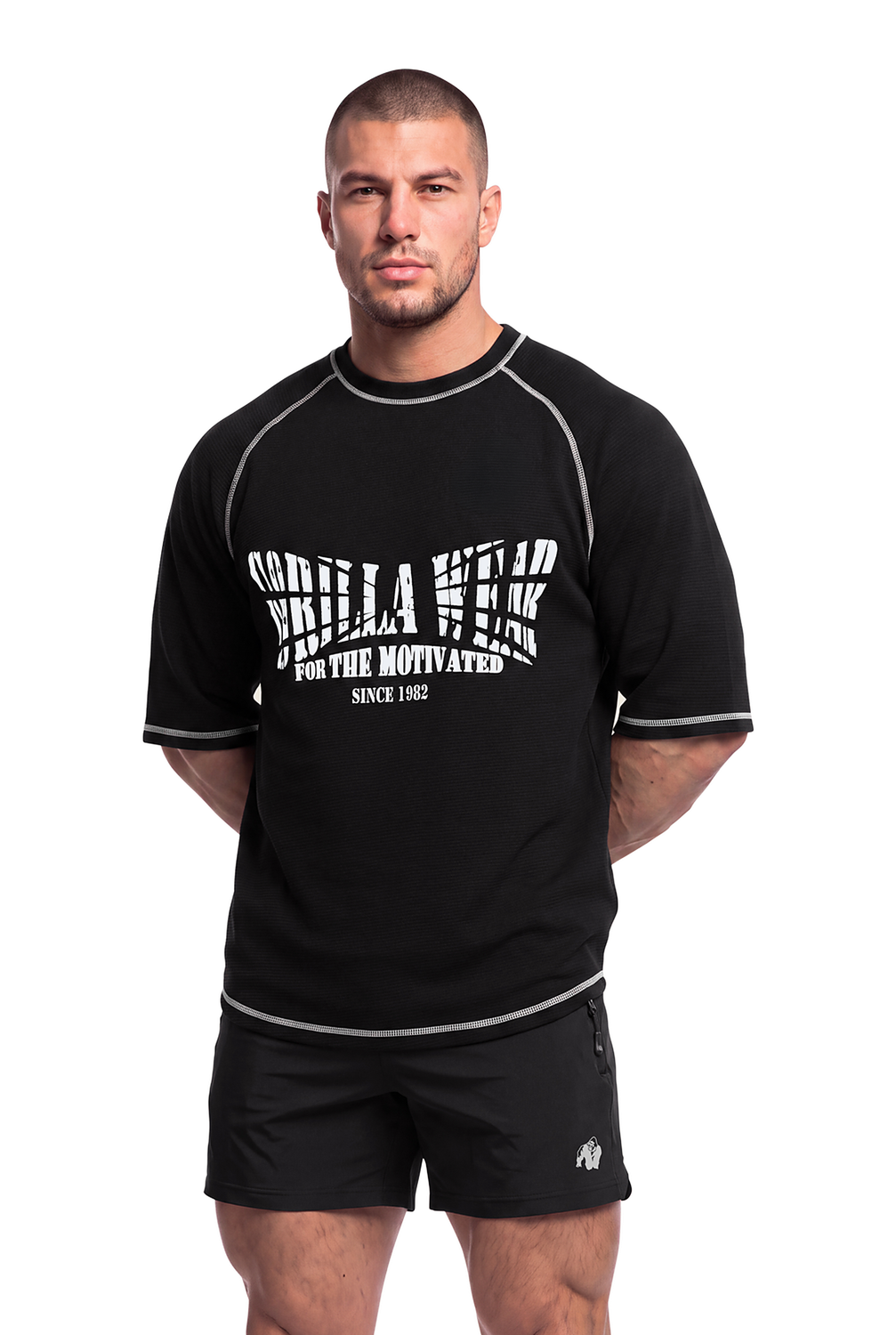 Футболка "Finley Oversized", Black/Grey, Gorilla Wear