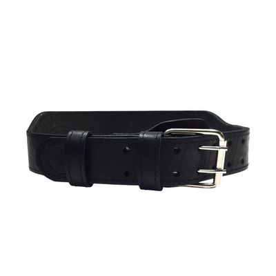 Пояс aтлетический "Cobra", 2-х слойный, ширина 5х10см, Black, (кожа), COBRA