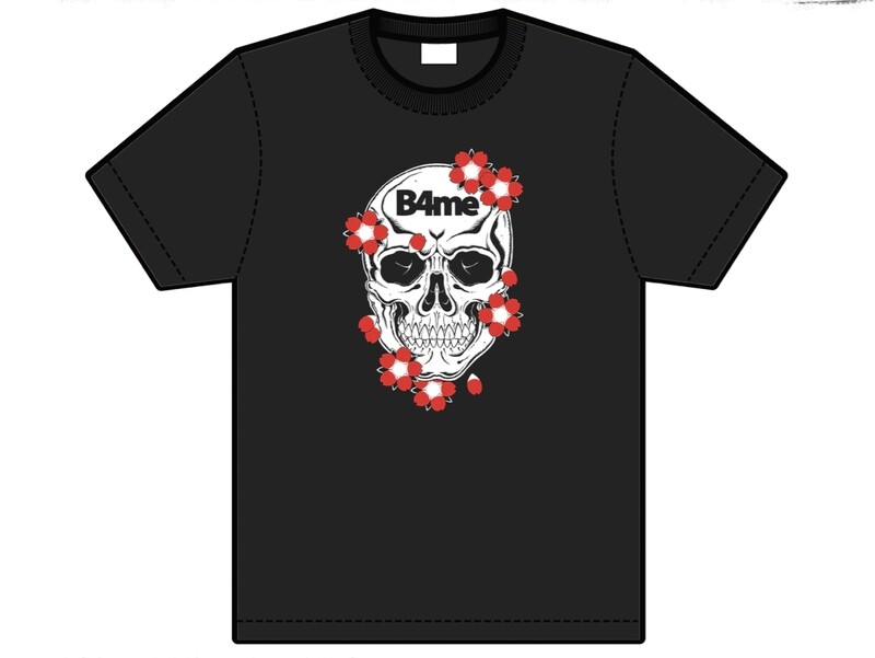 Bonsai4me T-Shirt &quot;Skull And Cherry Blossom Tattoo&quot;