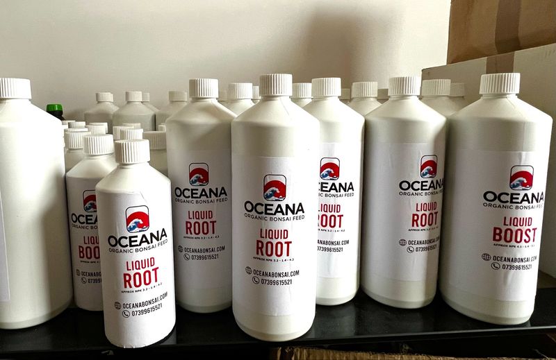 Oceana Root-Boost Slow-Release Organic Bonsai Fertiliser 4.5-5-6.5 LIQUID 500ml bottle