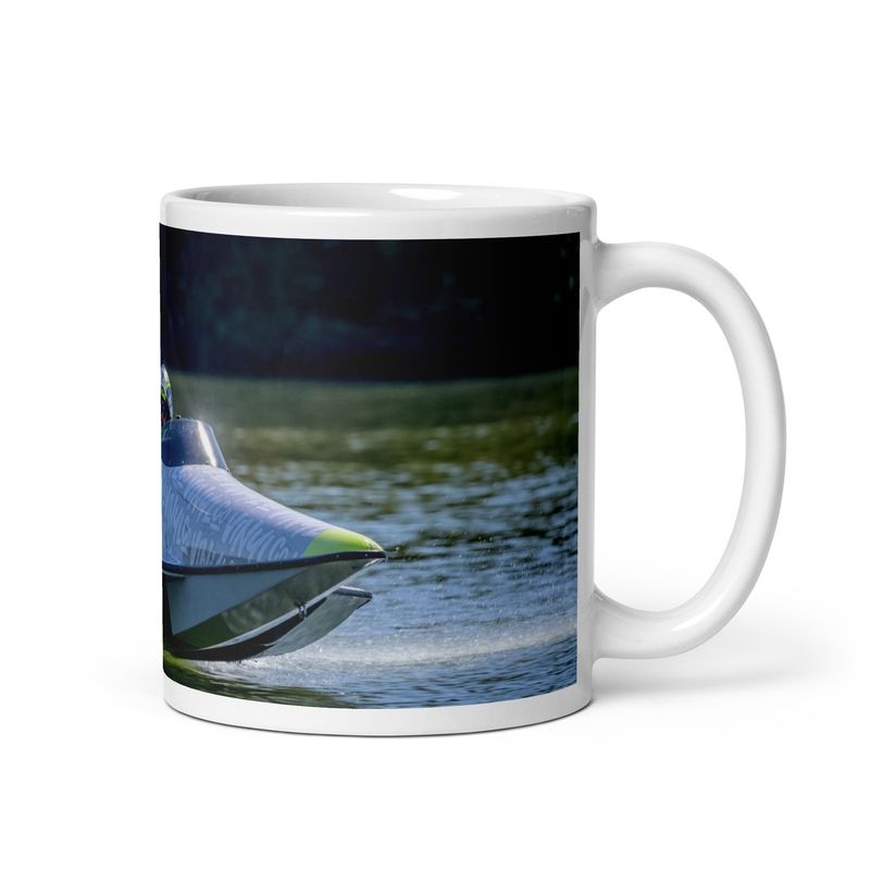 White glossy mug